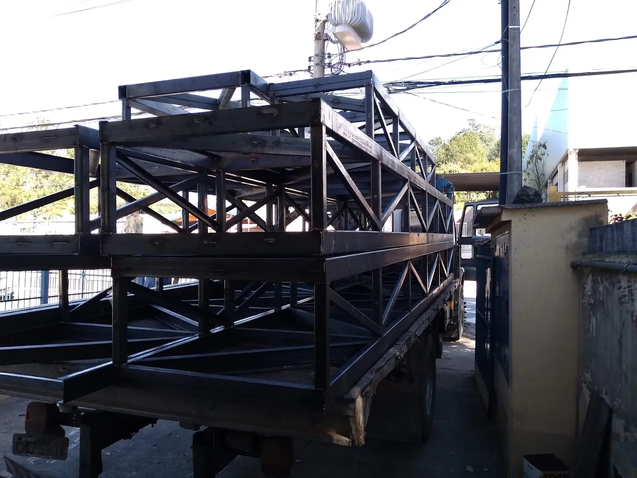 Estrutura pronta para transporte